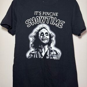 EUC Funny Beetle Juice It’s Showtime Adult Movie T Shirt Mens Size Small